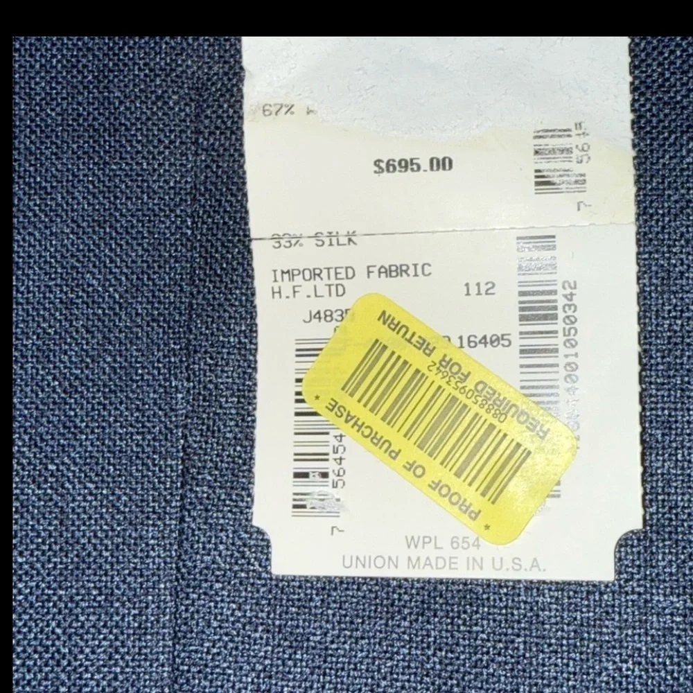 Hickey Freeman Ltd. Luxury Silk Blend Blazer Jacket Slate Blue | Union Made 42R